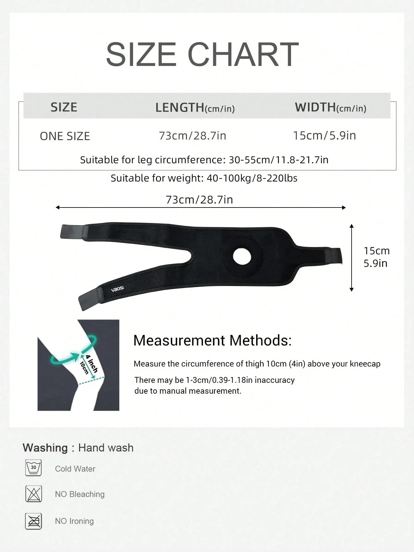 VBOSI Small Adjustable Knee Support
