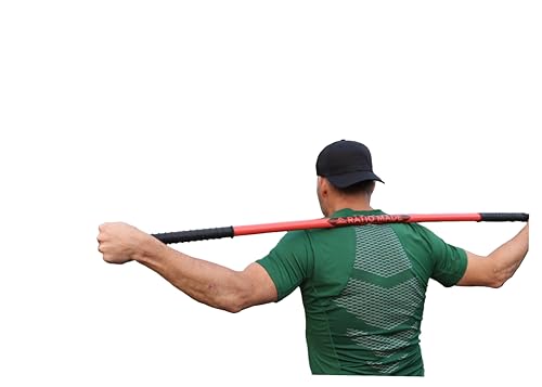 Stretch Stick, flexibility trainer, and mobility aid - color: Cherry, size: 54 inches
