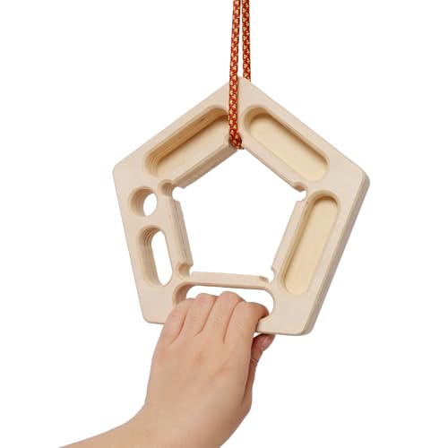 2Pack Climbing Hangboard Rock Climbing Training Wood Brown Strengthen Fingers and Grip Home Gym Outdoor Portable Training Tool
