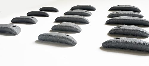 14 Screw On Crimp Rock Climbing Holds Advanced Climbing Holds Home Climbing Wall Bouldering Gym Holds Eco Friendly Dual Textured Crimps for Finger Strength - color: Gray