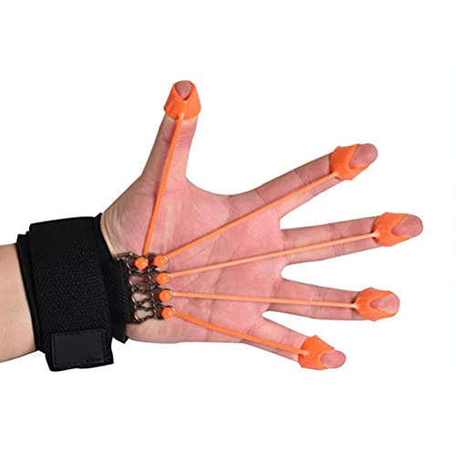 Finger and Hand Extensor Trainer Exerciser - with Resistance Band Stretcher Strengthener, Finger Flexion Extension Training Strengthener