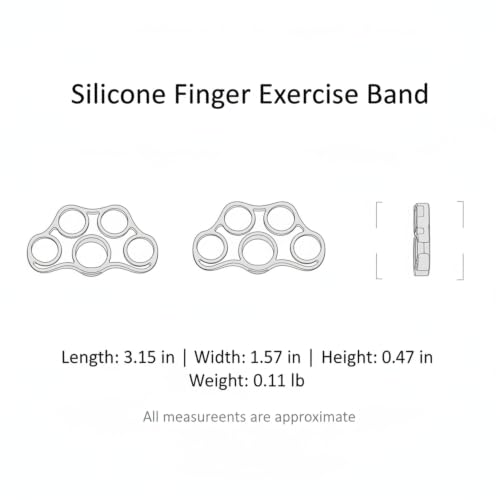 Premium Silicone Finger Resistance Band for Hand Exercise and Grip Practice - color: Orange