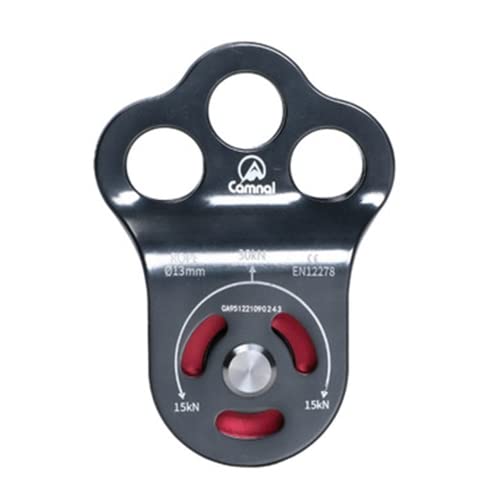 Climbing Pulley 3 Hole Climbing Pulley Stable Traction Climbing Pulley Device Zipline System Pulley, Suit for Tree Work, Rope Climbing and More, Gray - color: 3-hole-gray