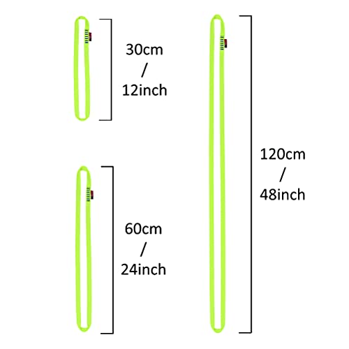 GM CLIMBING 16mm Nylon Sling Runner 22kN / 4950lbf CE UIAA Certified - color: Green, size: 60cm / 24inch | Single Unit