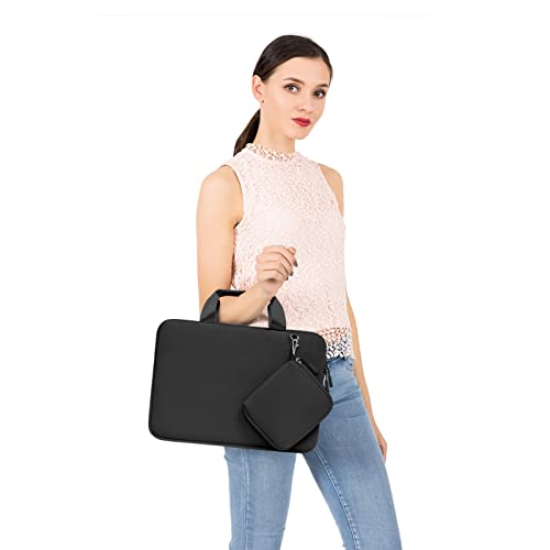 MOSISO Laptop Case 16 inch, 15-15.6 inch Laptop Sleeve Carry Computer Bag | Compatible with MacBook Pro 16, HP Acer Dell Lenovo ASUS, Neoprene Bag with Handle&Detachable Small Case, Black - color: Black, size: 16 inch