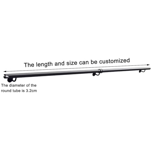Metal il with 2 Brackets Round Tube Wall-Mounted Railing Kit for Indoor/Outdoor Stairs Balconies Terraces & Villas (400cm/13.1ft) - size: 400cm/13.1ft