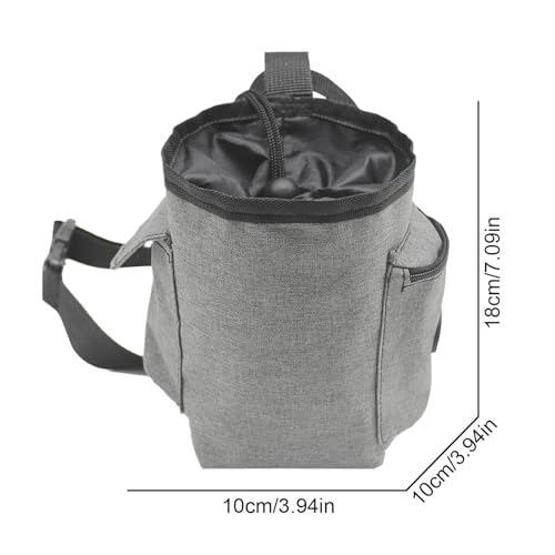 Rock Climbing Chalk Bag Adjustable Belt Gear Equipment | Chalk Organizer for Rock Climbing, Bouldering, Weightlifting, Gymnastics, Adults Women Men - color: Gray
