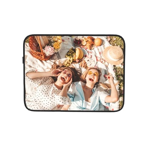 Custom Laptop Sleeve Bag Personalized Laptop Case Add Photo Logo Text Carrying Briefcase Protective Case Computer Notebook Bag (12 inch) - size: 12 inch