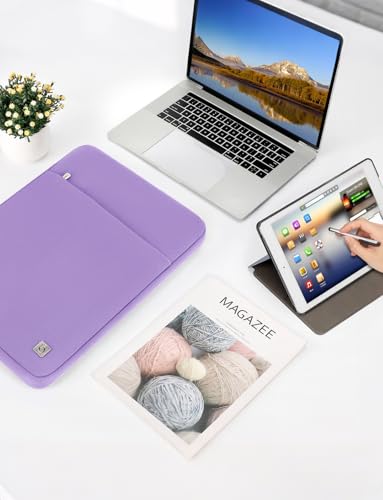 DOMISO Laptop Case Laptop Sleeve Cover for 16 inch MacBook Pro M4/M3/M2/M1 Pro/Max A3403 A3186 A2991 A2780 A2485 A2141,Compatible with 15.6 inch HP Lenovo Dell XPS 16, Purple - color: Purple, size: 15.6 inch