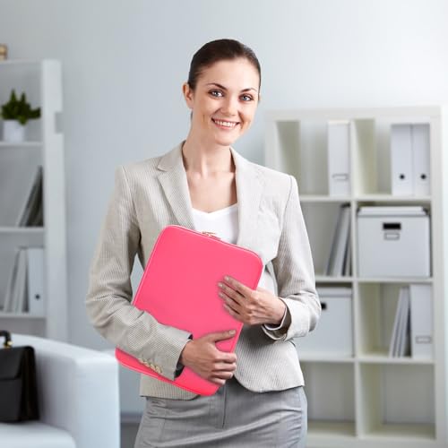 RAINYEAR 13 Inch Laptop Sleeve Case Padded Carrying Bag, Bright Pink | Slim Protective Soft Zipper Computer Cover for 13.3 inch MacBook Air/Pro M1 M2 M3 M4 M5 A3449 A3240 A3113 A2681 A2338 - color: Bright Pink, size: 13"