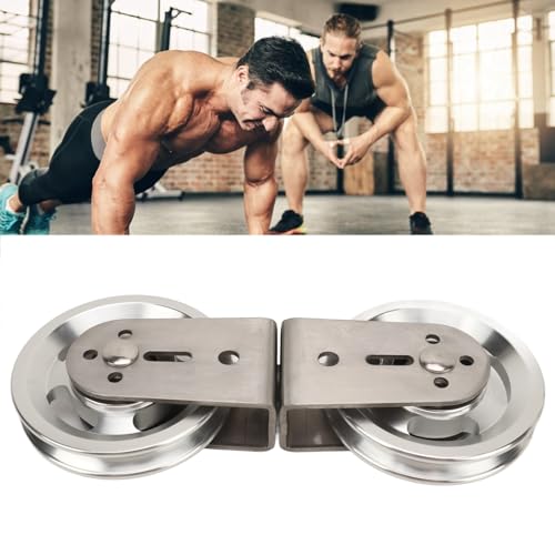 Cable Pulley Wheel, Aluminum Pulley System Attachment & Weight Pulley Wheel, Double Pulley for Triceps, Back Muscles, Home Gym, Cable Machine