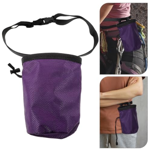 Ipetboom Outdoor Climbing Chalk Bag with Large Capacity for Rock Climbing and Bouldering Ergonomic Design Oxford Cloth and Fleece Material