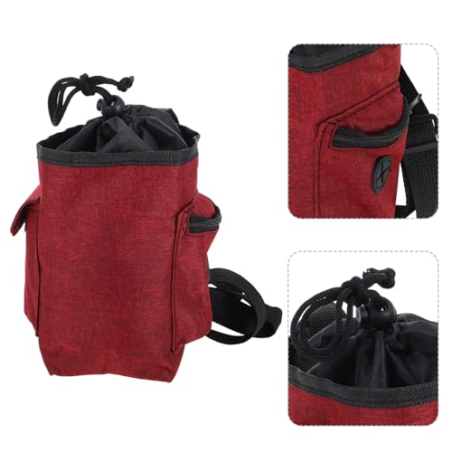 Climbing Chalk Bag for Bouldering with Drawstring Closure Oxford Cloth Non-Slip Chalk Pouch with Zipper Storage Pocket for Rock Climbing and Gym Training