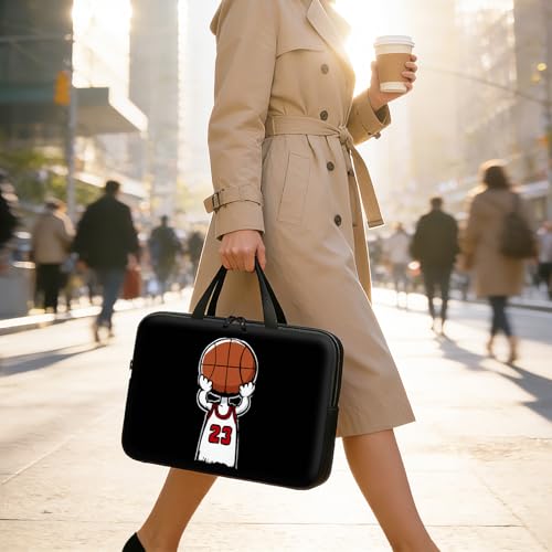 Laptop Bag 15.6 Inch,Resistant Shockproof Laptop Sleeve Case Protective Cover Carrying Case with Handle Compatible for HP Dell Lenovo Acer Asus Notebook Computer,Basketball Player - color: Basketball player, size: 15-15.6 in