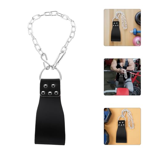 Weightlifting Dip Belt with Heavy Duty Iron Chain Adjustable Pull-up and Squat Workout Belt for Men and Women Fitness Training