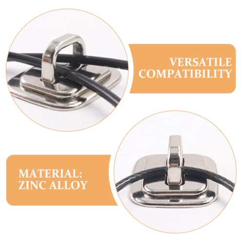 2pcs Laptop Security Anchor Fixed Base Plate Zinc Alloy Anti-Theft Solution with Easy Operation for Desk Mount and Study, Compatible with Keyed Locks and Cable Anchors