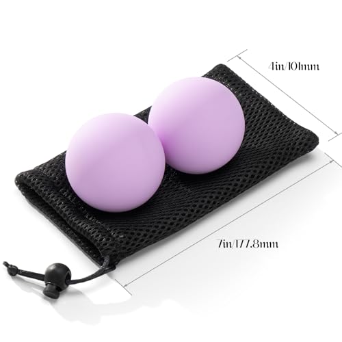 SUBCULTUREPICK Massage Lacrosse Balls for Myofascial Release,Yoga Deep Tissue Massage,Trigger Point Therapy and Foot Plantar Fasciitis,Muscle Soreness Massager Ball (2 Packs) (Blue) - color: Blue