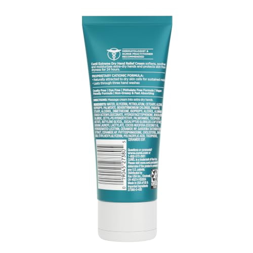 Curel Extreme Dry Hand Relief, Dermatologist Recommended, Long-Lasting Cream For Dry Hands, Paraben Free, Fragrance-Free Hand Lotion, 3 Oz | Extreme Relief Hand Lotion, Long-Lasting Moisturizer, Skin Care Essential, Fragrance-Free, Travel Size - size: 3 F