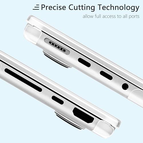 for New MacBook Pro 14 inch Case 2026 2025 M5 2024 M4 2023 Release– Aesthetic Cute Design Ultra Thin Clear Laptop Shell 6-in-1 Bundle with TPU Keyboard Cover & OTG Adapters, Shell - color: Shells and Conches