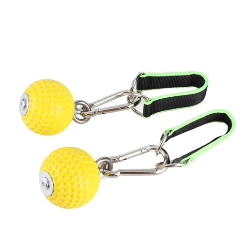 Generic Rock Climbing Pull Up Ball with Solid Plastic Design for Grip Strength Training At Home - 2 Units (yellow&black)