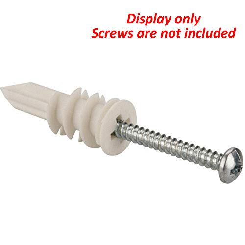 Wideskall® Self Drilling Drywall Nylon Anchors Fit #6 - #8 Fastener Screws (Pack of 120) - style: Pack of 120