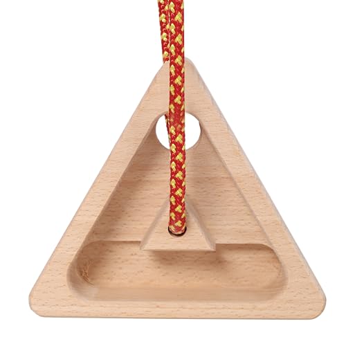 2Pcs Triangle Climbing Hangboard with Rope, Training Finger Grip, Fingerboard Rock Climbing for Outdoor Home - color: Brown-A