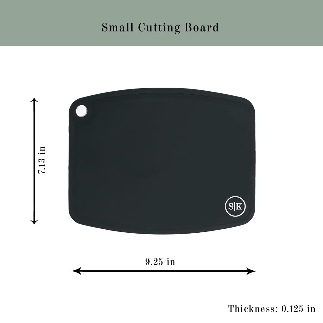 The Silicone Kitchen 3-Piece Premium Silicone Cutting Board Set, Flexible, Non-Slip, Knife-Friendly. BPA Free, Non-Toxic, 100% Food-Grade Silicone