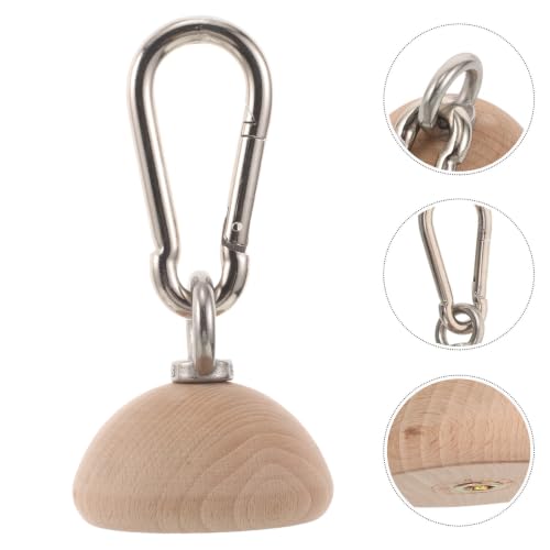 Wooden Grip Strength Hemisphere Ball Hand Exerciser for Climbing Finger Training Tool with Slip Resistant Surface and Ergonomic Design, Improves Forearm Strength for Outdoors
