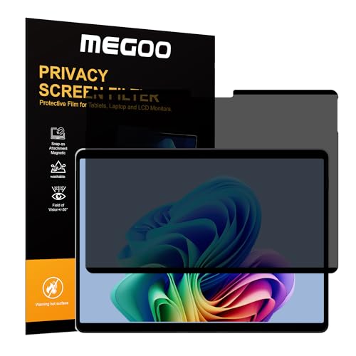 Megoo Privacy Screen Protector for Surface Go 4/3/2/1 10.5 Inch, Anti-Spy, Anti-Glare, Blue Light & UV Blocking, Magnetic Nano Technology, Removable Design - size: Go 4/3/2/1 10.5"