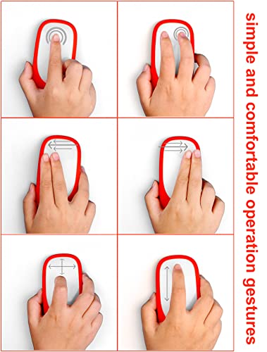 Magic Mouse Silicone Case Cover for Apple Magic Mouse 1 & 2, Red | Soft ultra-thin silicone skin, dust-resistant, shock-absorbing, anti-scratch, easy to install - color: 1-red