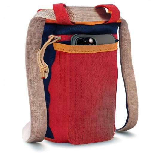 Classic Chalk Bag for Rock Climbing, Bouldering Chalk Bag Bucket with Quick-Clip Belt, Zippered Pockets and Pouch - Perfect Indoor/Outdoor Rock Climbing Gear Equipment - color: Midnight Blue & Red
