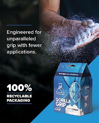 Friction Labs Premium Loose Climbing Chalk - High-Performance Hand Chalk with Superior Grip for Bouldering, Climbing, Weightlifting & More - Long Lasting & Skin Friendly Powdered Chalk - size: 6 oz/170 g - Loose Chalk, style: Chunky Texture - Gorilla Grip
