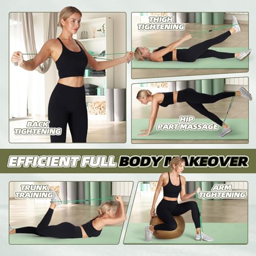 Figure 8 Resistance Bands with Handles, Arm Resistance Bands | Home Workout, Physical Therapy, Strength Training, Travel Portable, Arm workouts - color: Green-20lbs