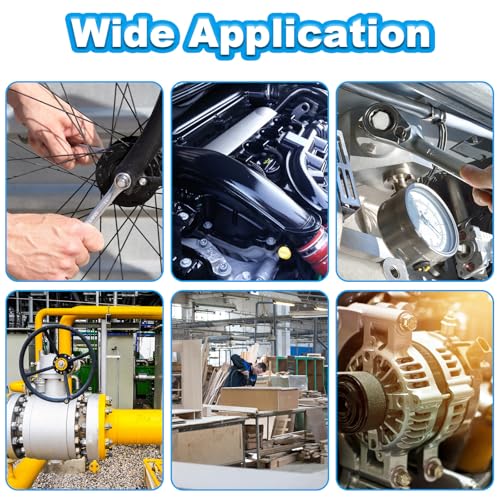 10 Sets 5/16-18 x 3/4" Flanged Hex Head Bolts Kits, 5/16-18 Flange Hexagon Screws and Nuts,Flat & Spring Lock Washers, 304 Stainless Steel 18-8,Fully Threaded - size: 5/16-18 x 3/4"