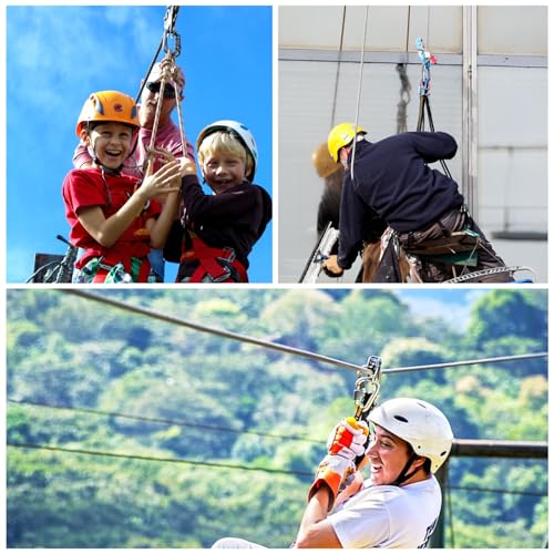 YAPJEB 26kN Climbing Single Pulley, Aluminum Climbing Bearing Pulley CE Certified for for Heavy Duty, Climbing, Zipline, Hauling Outdoor Activity (# Black - 2 pcs) - color: 2 Pack - 26 kN - Black