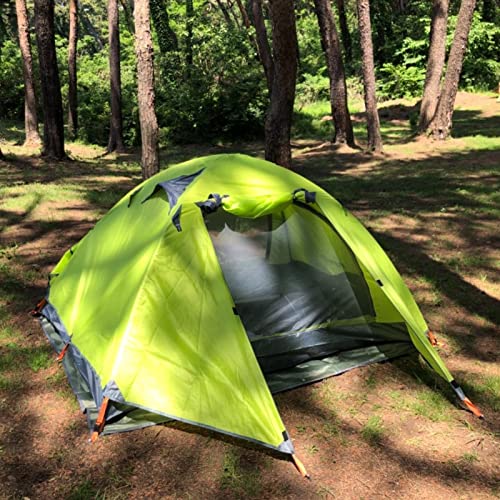 Azarxis 1 2 3 Person 3 Season Tent for Camping Backpacking Hiking Easy Set Up Waterproof Lightweight Professional Double Layer Aluminum Rod & Carry Bag - color: #1 Orange - 3 Person - 4 Season