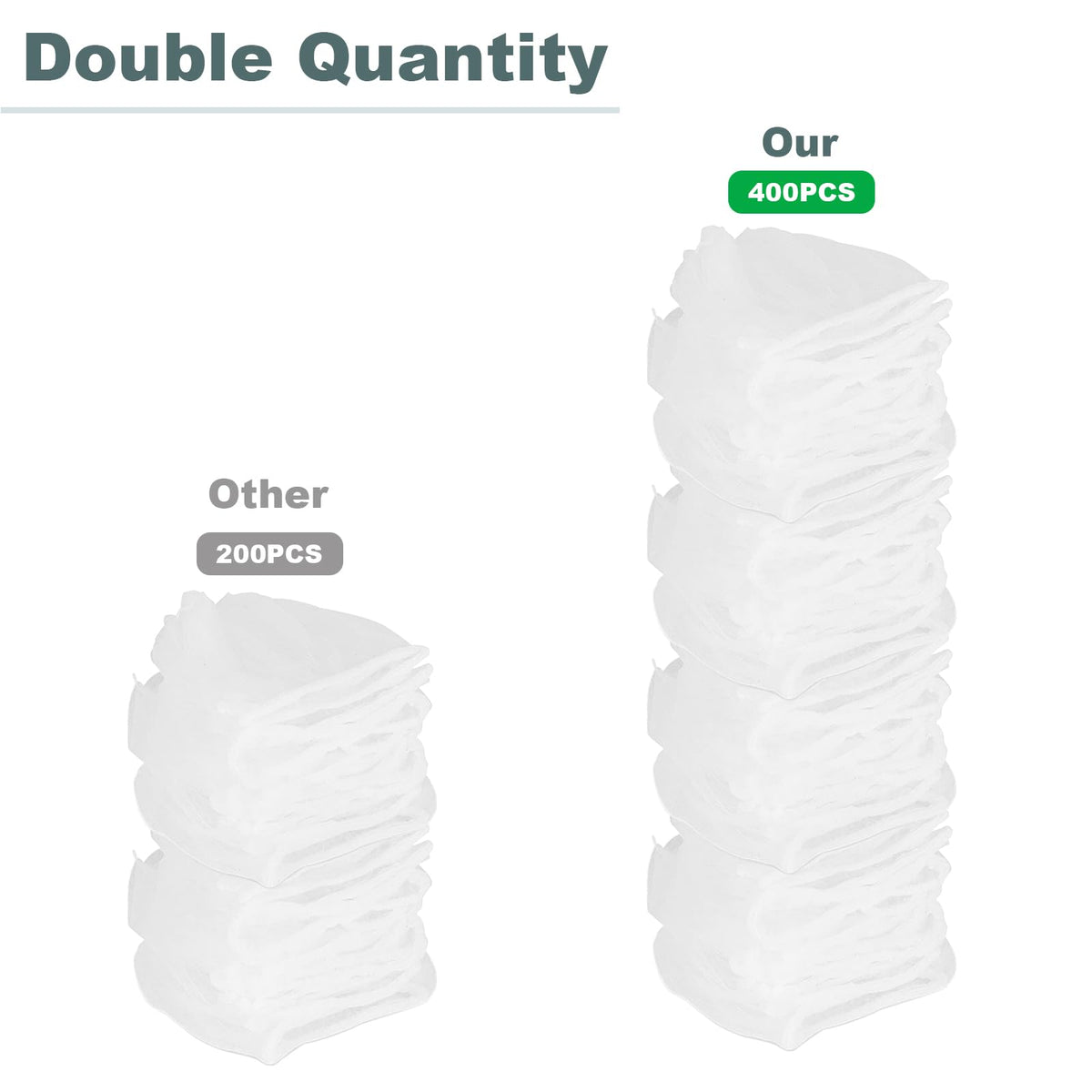 CHIAOJIHE 400 Pack Disposable Drain Covers, Disposable Sourdough Mesh Sink Strainer Pouches, Drain Catcher Mesh Cover Nets One Use Sourdough for Kitchen Sink, Kitchen and Bathroom Strainer Pouches