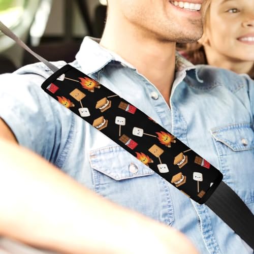 Universal Soft and Comfortable Car Seat Straps Shoulder Pads for Girls and Boys, Most Cars, 1 Pair Marshmallow Cookie Harness Pads Strap Comfortable Driving - color: Pattern 369
