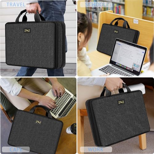 Laptop Case 15 15.6 16 inch Sleeve, Expandable Computer Hand Bag with Multi-pockets Compatible with MacBook Pro 16 inch M4/M3/M2/M1, MacBook Air/Pro 15 inch and 15-16 inch Notebooks,B04K01