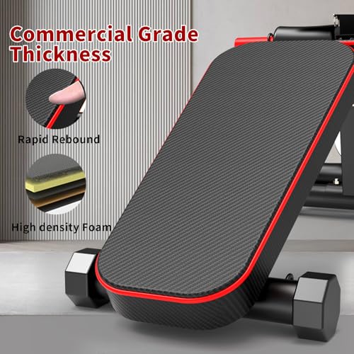 K KiNGKANG Adjustable Weight Bench for Home Gym Full Body Strength Training | Load 1050lbs|8+3 Angle Positions|High-Density Cushion|Commercial Steel Frame|Assembly Free | Foldable | Space Saving - color: Black