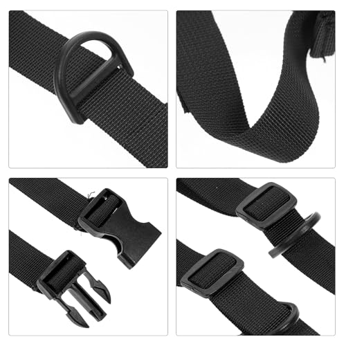 INOOMP 2pcs Adjustable Tie Down Straps with Buckle, Thickened Webbing Securing Fixed Belt for Cargo, Backpack, Yoga Mat, and Tent Fastening in Travel and Outdoor Use