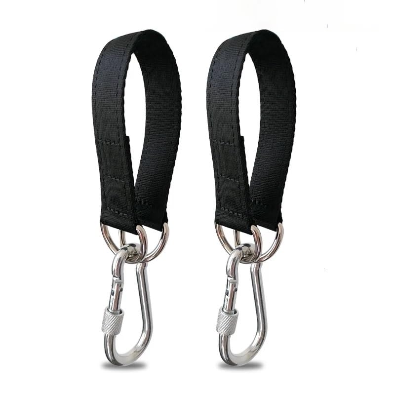 2 Pack Tree Swing Straps Hanging Kit 50cm 400lbs Heavy Duty Belt with Safer Lock Snap Hook Clip Carabiner Connector for Hammock Punching Bag Swings Chair Seat Gym Bar Handle Cable Outdoor