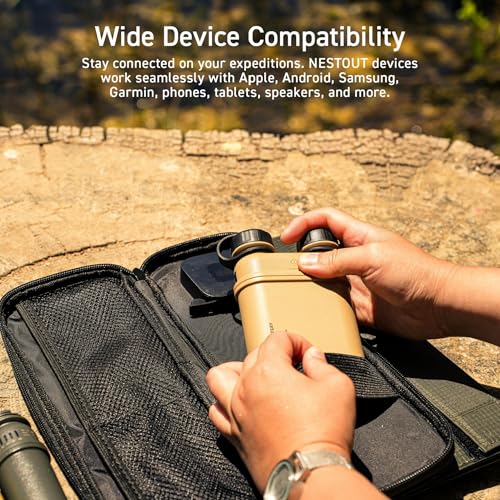 ELECOM NESTOUT Rugged Power Bank, 15000mAh Outdoor Charger, 32W USB C Fast Charging PD, Waterproof IP67, Heavy Duty Shockproof, Tactical Battery Pack for iPhone Tablet Hiking Camping Survival (Gray) - color: Gray Blue