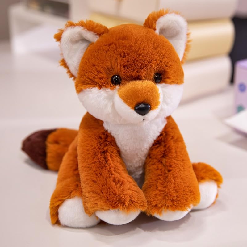Fox Stuffed Animals Soft Plush Cute Doll for Boys Girls 8 in (huli zuokuan)