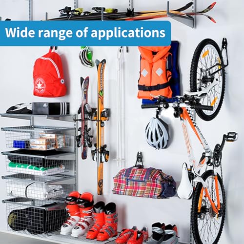 GeeWatom Garage Storage Utility Hooks,Garage Garden Tool Organizer,Steel Wall Mount Hooks, Large Garden U Hooks (2 Pack) - color: Gray