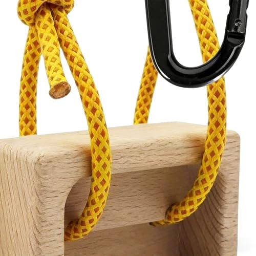 Hangboard Climbing 1 Pair Portable Wooden Trainer | Fingerboard Climbing for Climbers Tree Hand Playground Enhances Grip Strength Indoor Outdoor Doorway