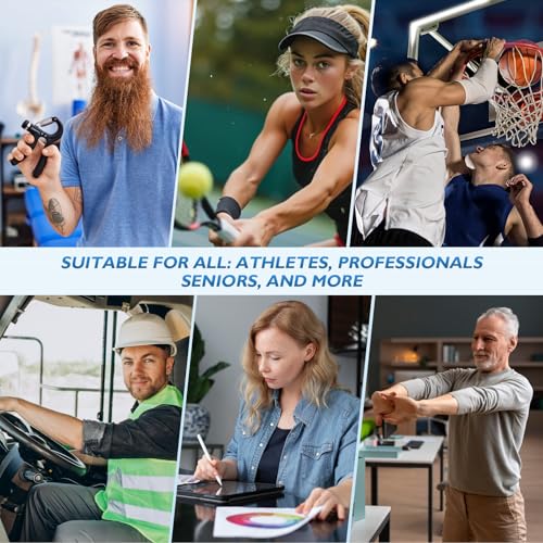 FitBeast Grip Strengthener Forearm Strengthener, Adjustable Hand Grip Strengthener for Strength Training & Rehabilitation, 10-132 lbs Resistance, Ideal for Athletes and Physical Therapy (1 Piece) - color: Light Blue