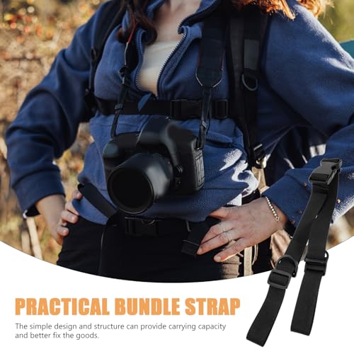 Ciieeo 2pcs Heavy-Duty Adjustable Buckle Tie-Down Straps with Thickened Woven Webbing for Cargo Securing, Tent Fixing, Backpack and Yoga Mat Bundling in Outdoor and Industrial Use