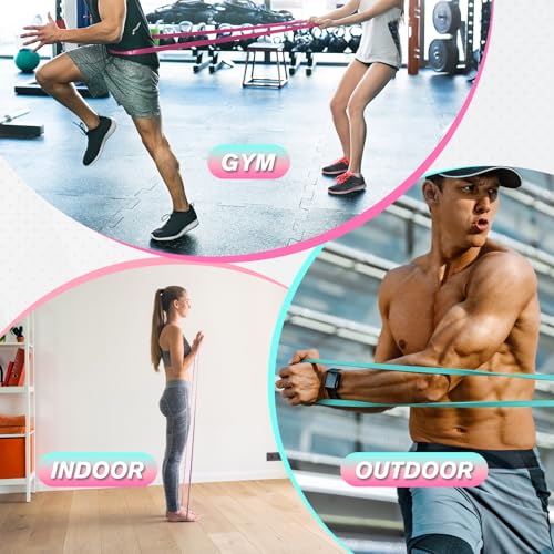 RitFit Pull Up Assist Band in Natural Latex for Stretching and Mobility | Resistance Band,Eco-Friendly Latex, Pull-Ups Powerlifting, Physical Therapy Rehab, Full-Body Training, Mobility Training - color: Combo