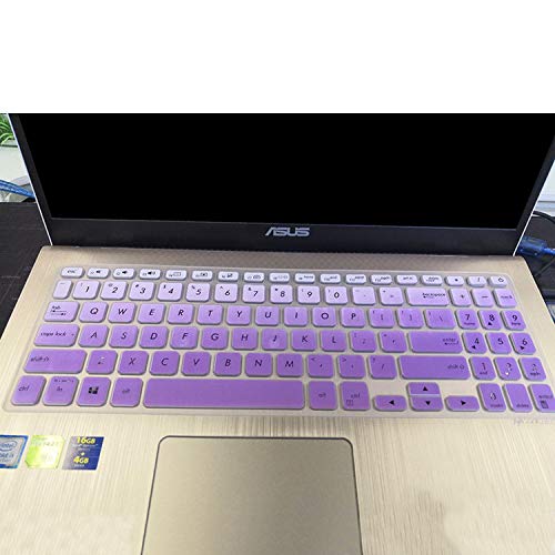Compatible for Asus Vivobook 15 F512FA F512DA F512F F512 A512 A512FJ A512F X512F FA DA 15.6 Inch Silicone Laptop Keyboard Cover Skin,fadepurple - color: fadepurple